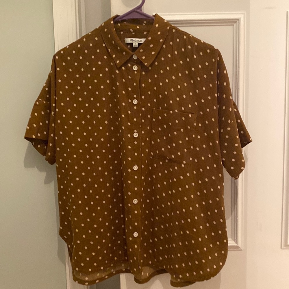 COPY - Madewell x-small short sleeve blouse. Relaxed /boxy fit.